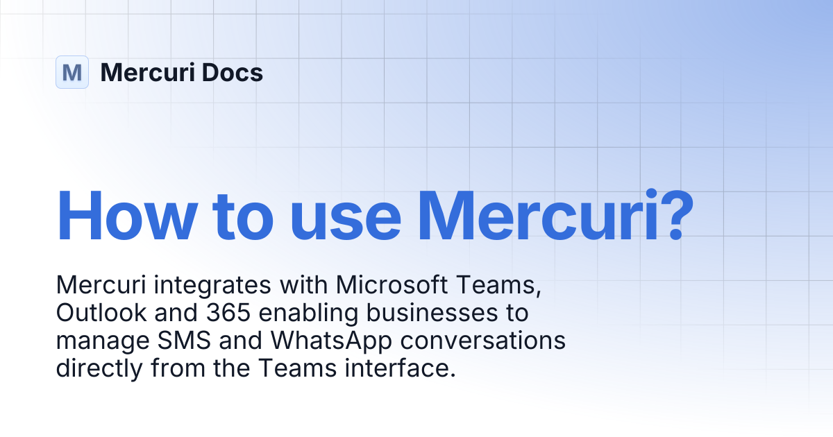 How to use Mercuri? | Portuguese | Mercuri Docs